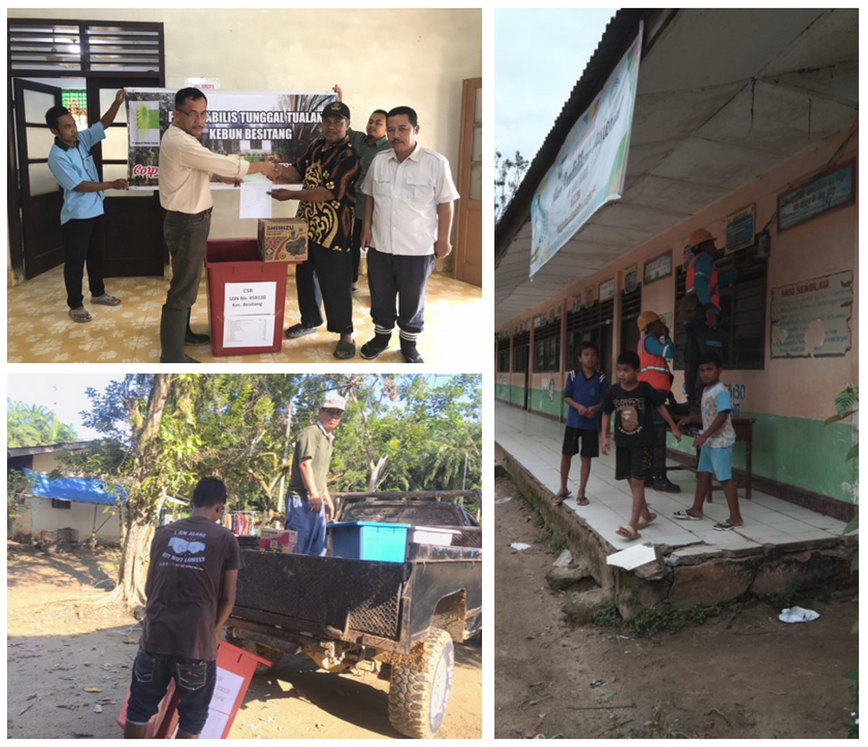 *Bantuan sarana prasarana sekolah pada SD Negeri 058130 di Kec. Besitang.